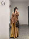Mutedance 24 Autumn and Winter V-neck cashmere top series MD-MD24FW124-BROWN MD24FW123 MD24FW124